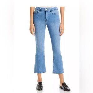 Frame Le Crop Mini Boot Jeans Size 34 16 XL in Jona Wash Kick Flare